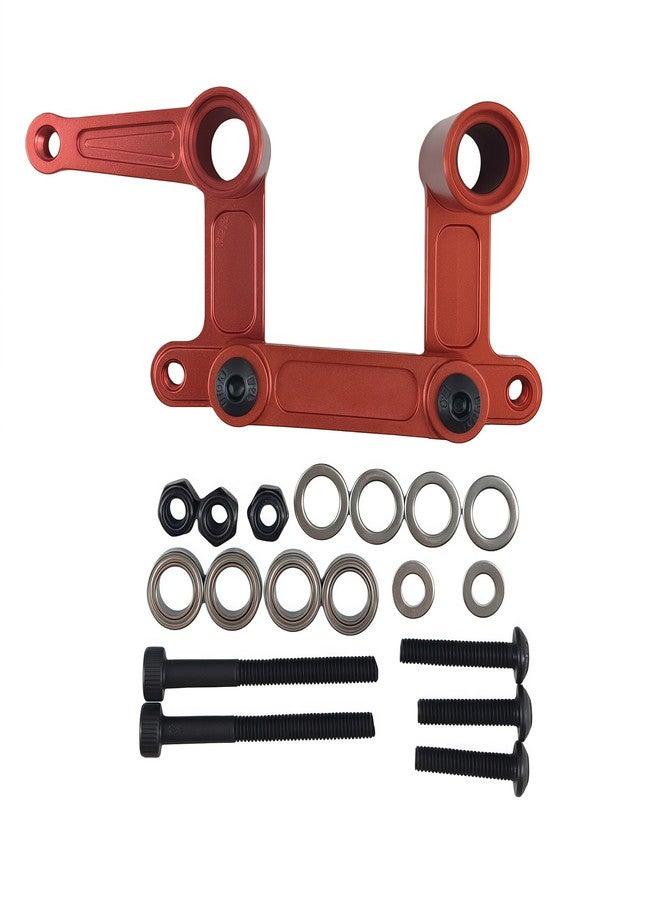 Ruivexi Aluminum Steering Bellcranks Drag Link Upgrade Parts with Bearings, Compatible with Traxxas 1/10 Slash 2WD, Rustler VXL, Bandit, Stampede, Nitro Slash RC, Replace 3743 (Red) - Image 3